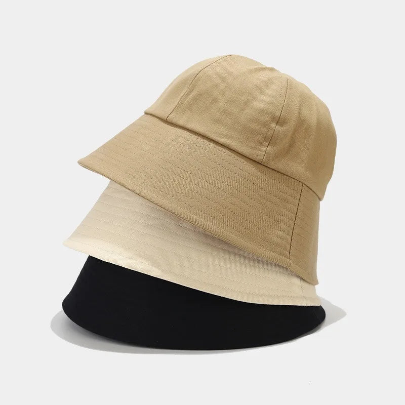 Fashion Girly Overfit Round Bucket Hat Ladies Daily Fisherman Cap