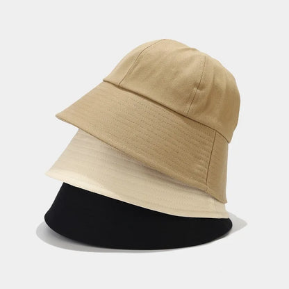 Fashion Girly Overfit Round Bucket Hat Ladies Daily Fisherman Cap