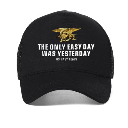 New Navy Seals The Only Easy Day Was Yesterday Men Tactical Shooting Baseball Cap