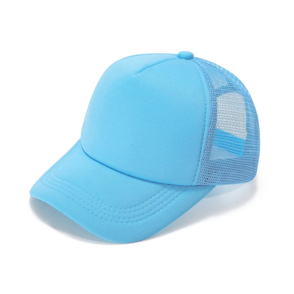 Unisex Spong Mesh Baseball Cap Breathable Adjustable Peaked Cap