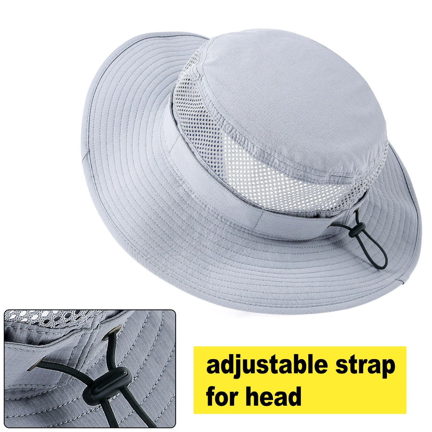 Jangoul Men Outdoor Mesh Bucket Hat