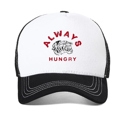 Always Hungry Tiger Printed Mesh Baseball Cap