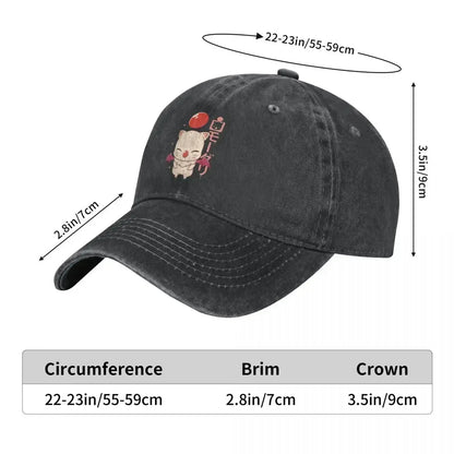 Moogle Kupo Baseball Cap Final Fantasy Cid Game Caps