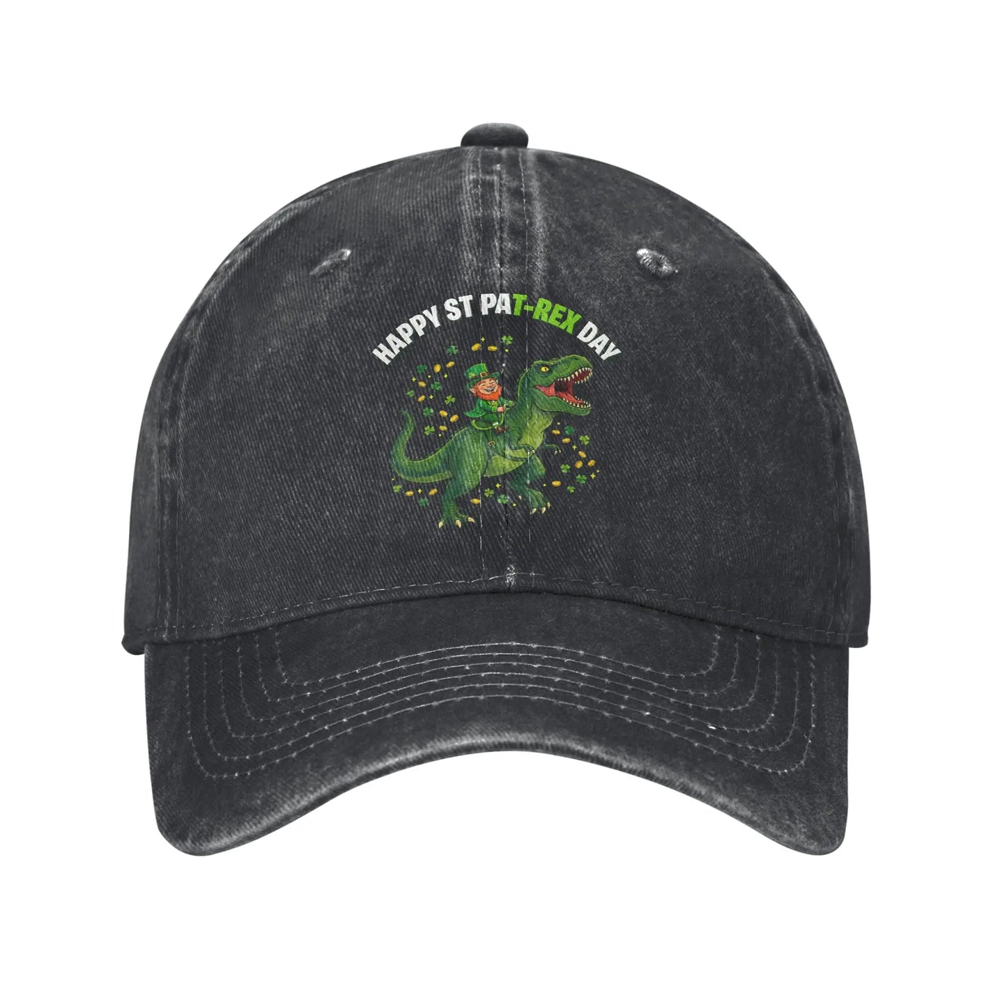 Dino St Patricks Day Kids Saint Patricks Boys Leprechaun Baseball Cap