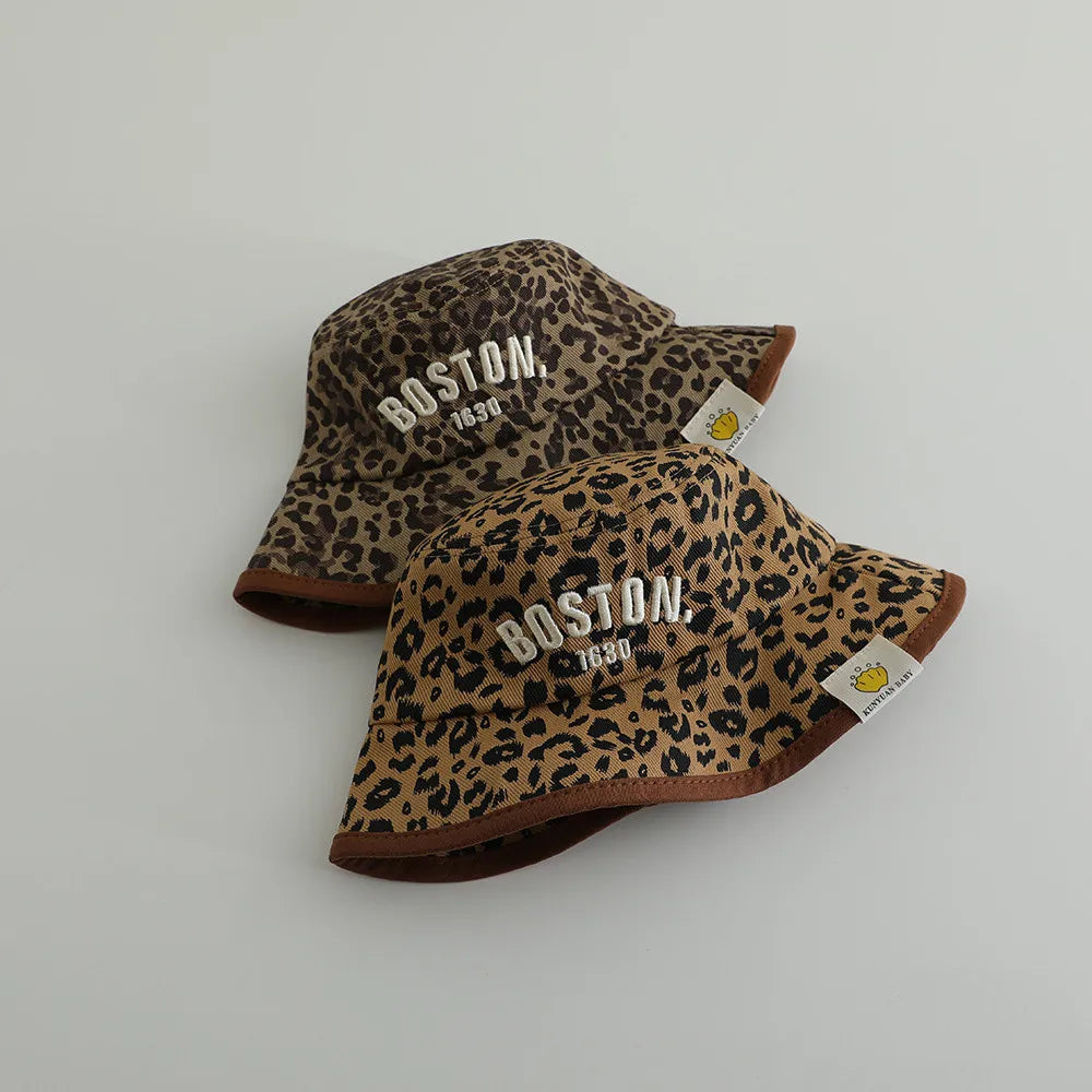 Men's Summer Sunscreen Bucket Hat Women's Panama Hat BOSTON Printed Letter