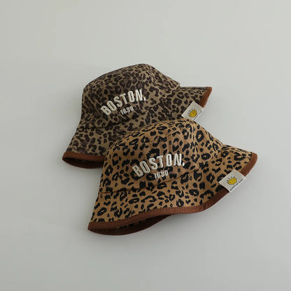 Men's Summer Sunscreen Bucket Hat Women's Panama Hat BOSTON Printed Letter