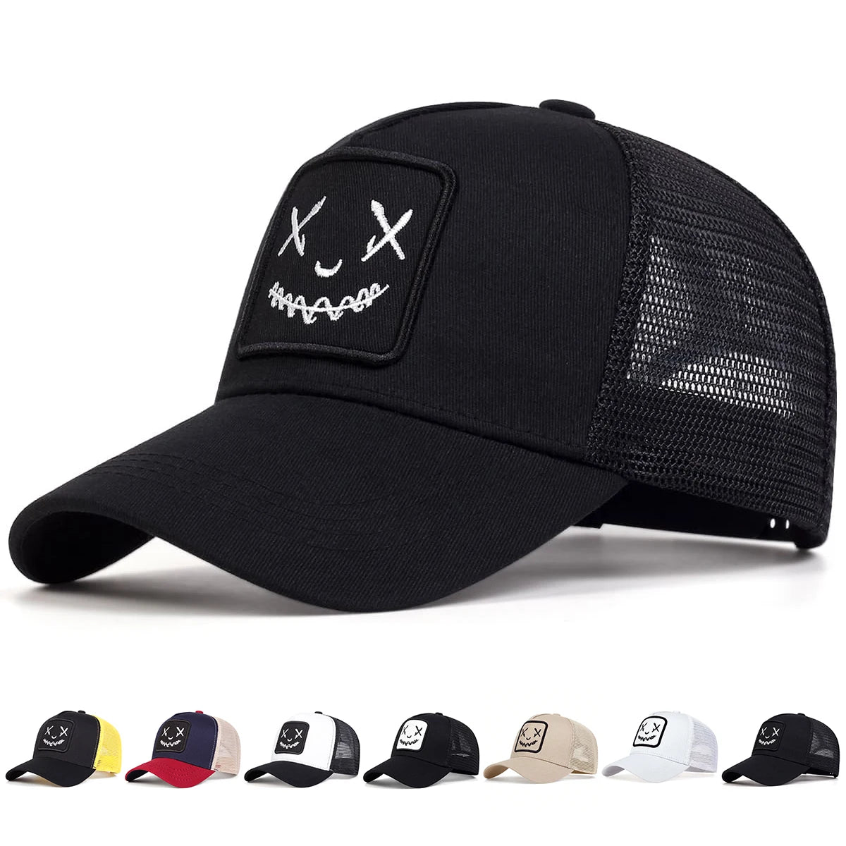 Unisex Ghost Face Embroidery Baseball Caps