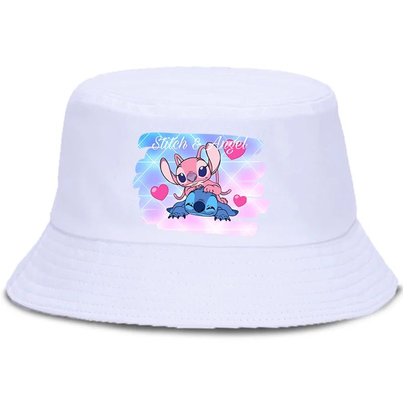 Lilo Stitch Cotton Foldable Bucket Hat Women Hat Boys Girls Fishing Hunting Cap