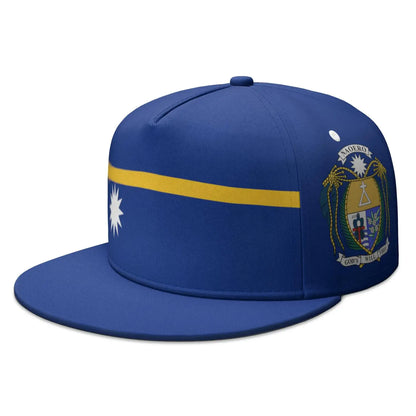 Nauru Free Custom Made Number Team Logo Snapback Cap