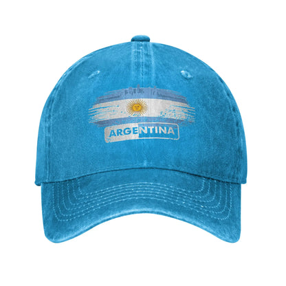 Argentina Flag Washed Baseball Cap