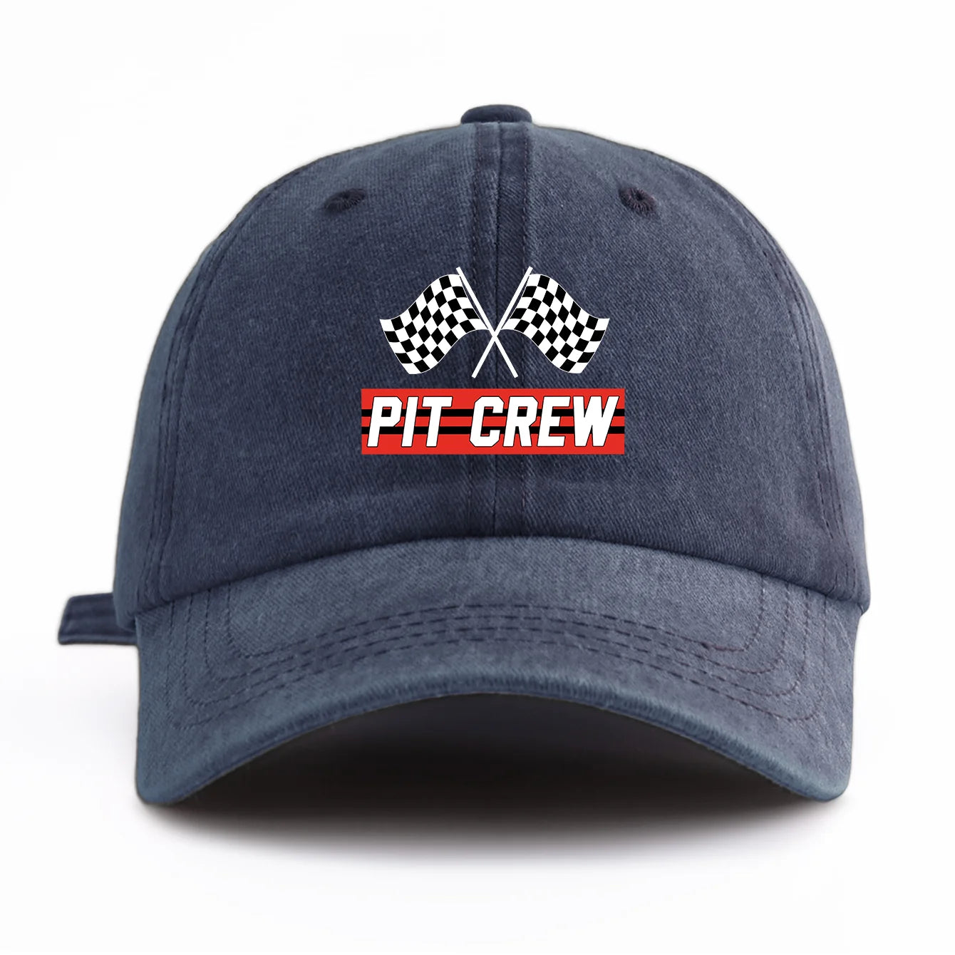 PIT CREW Print Washed Baseball Cap For Adults