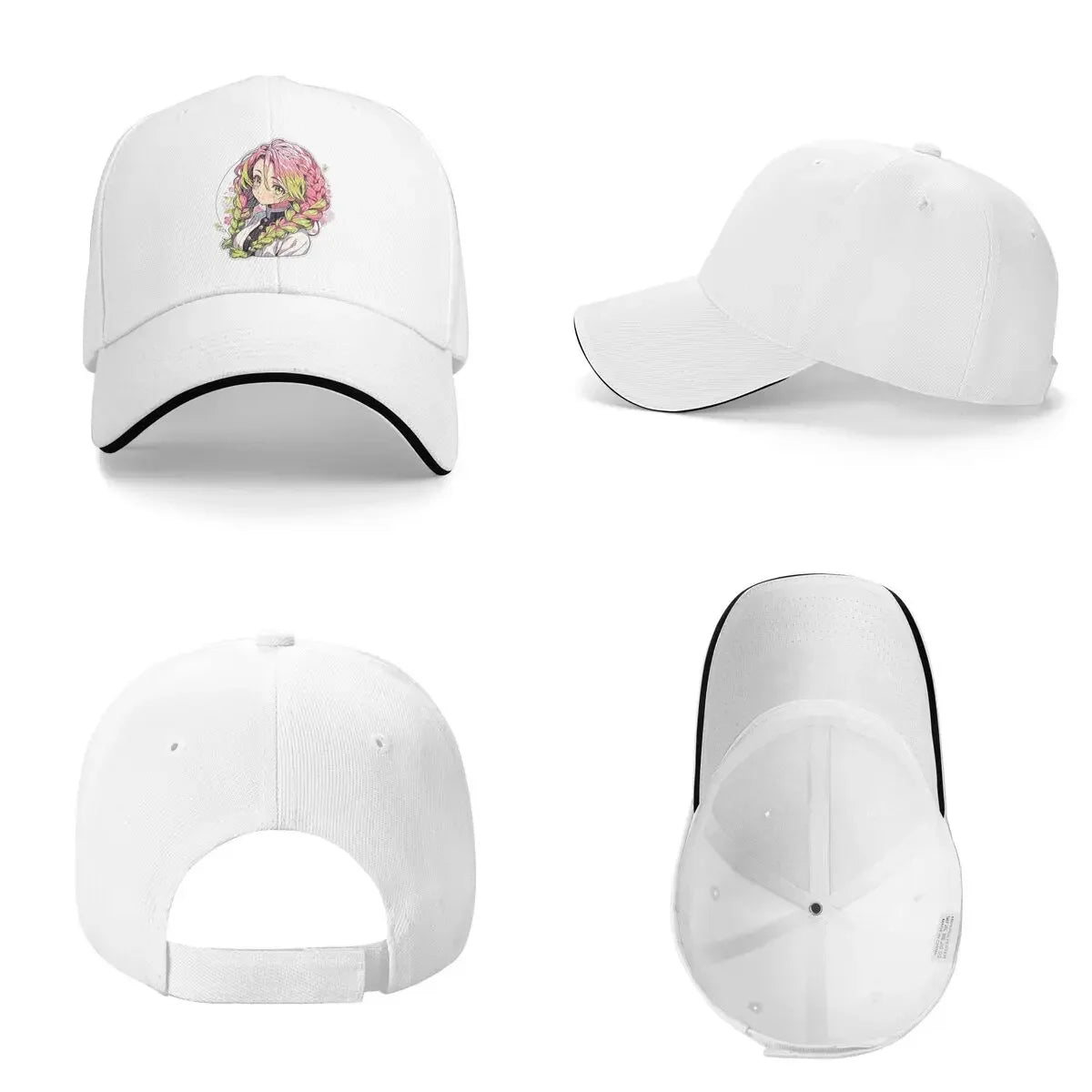 Mitsuri Kanroji And Iguro Obanai Summer Sports Baseball Caps