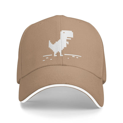 T Rex Geek Dinosaur Pixel Art Without Internet Baseball Cap