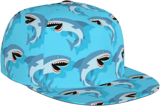Funny Sharks Baseball Cap Outdoor Ocean Shark Snapback Baseball Hat For Men Women