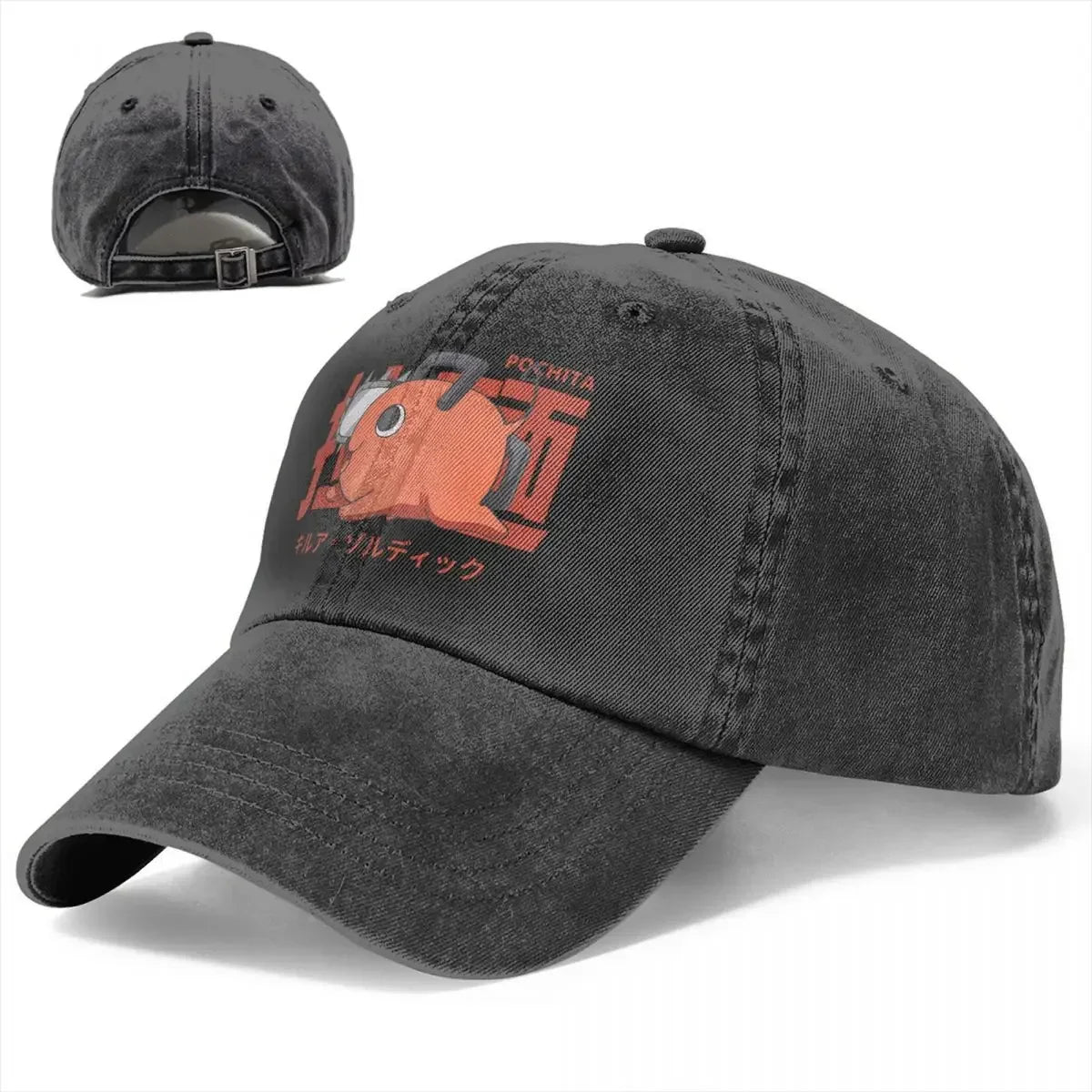 Pure Color Cowboy Hats Pochita Ramen Women Baseball Caps Chainsaw Man Anime Peaked