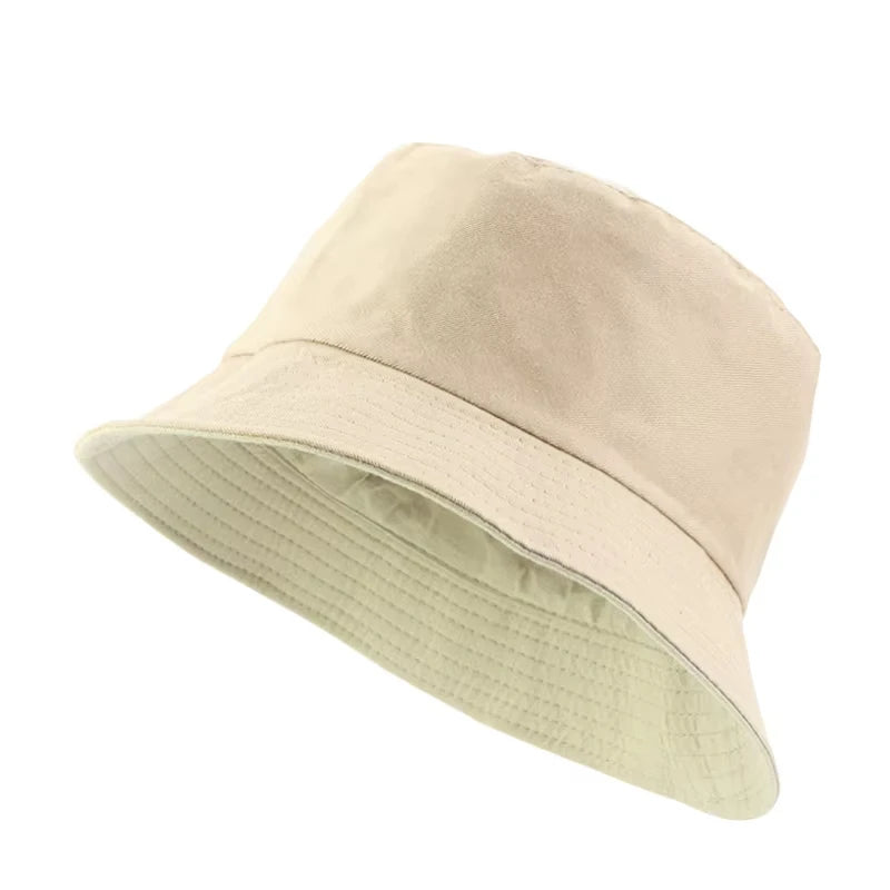 New Unisex Solid Foldable Bucket Hat Outdoor Sunscreen Hat Panama Bob Hip Hop Caps
