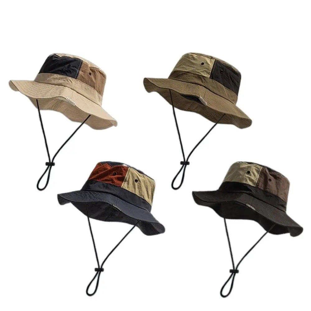 Sun Protection Wide Brim Bucket Hat Quick-dry Summer Man Women