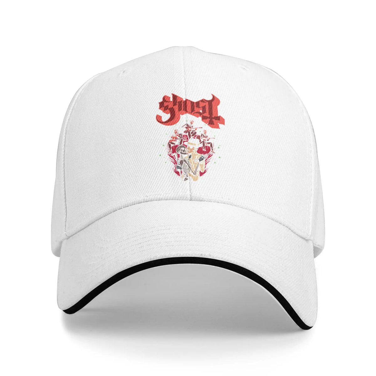 Ghost Band Valentine's Day Flower Heart Skull Casual Baseball Cap
