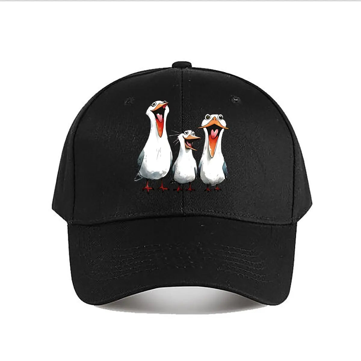 Three - Piece Cute Cartoon Seagull Plush Toy Set Baseball Cap