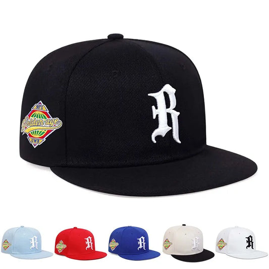 Gothic Letter R Embroidery Hip-hop Hats Snapback Caps Baseball Caps Sunscreen Hat