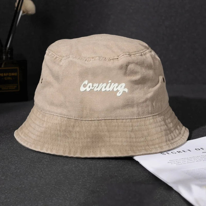 Washed Denim Sun Cap Bucket Hat