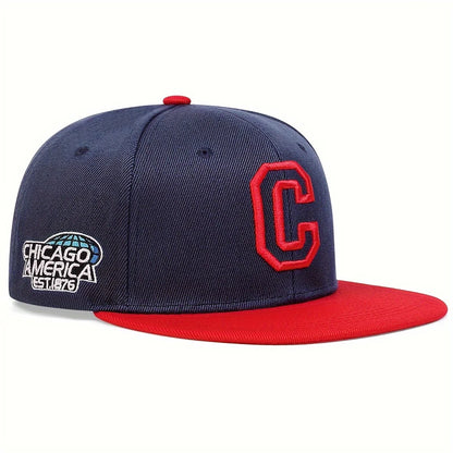 Unisex C Letter Embroidery Side CHICAGO Hip-hop Hats Fashion Spring Autumn