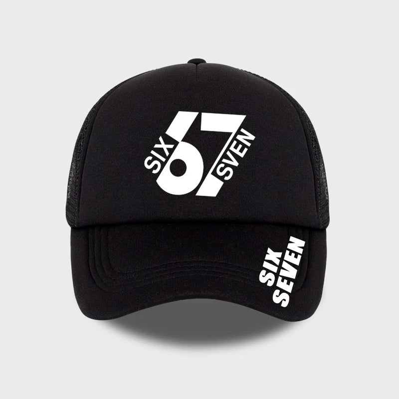SIX 67 SEVEN Printed Mesh Cap Baseball Cap