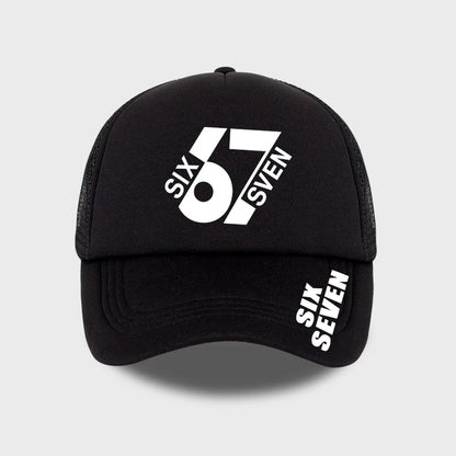 SIX 67 SEVEN Printed Mesh Cap Baseball Cap