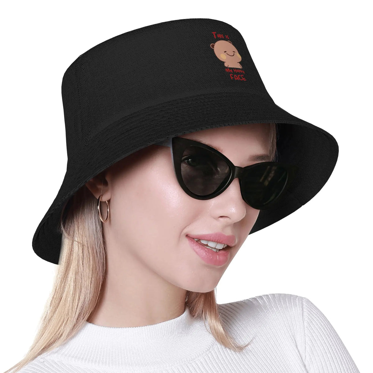 Bucket Hat Cute Happy Bubu Face