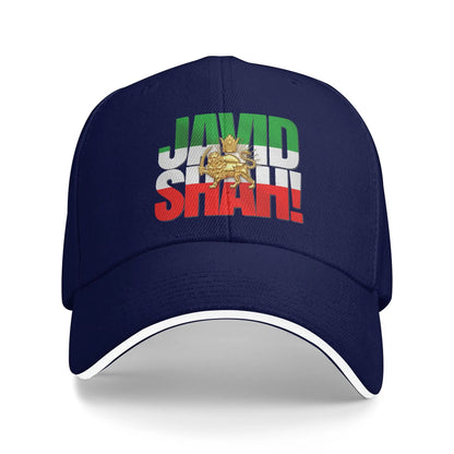 Javid Shah Iranian Flag Persian Pahlavi Lion And Sun Baseball Caps