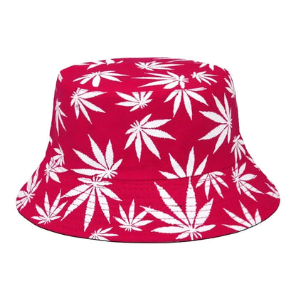 Unisex Bucket Hat Summer/Summer Bucket Hats Weed Print Fisherman