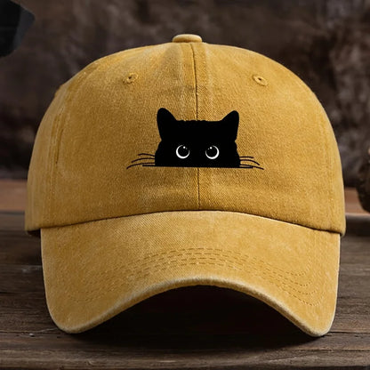 Cute Cat Print Adjustable Baseball Cap
