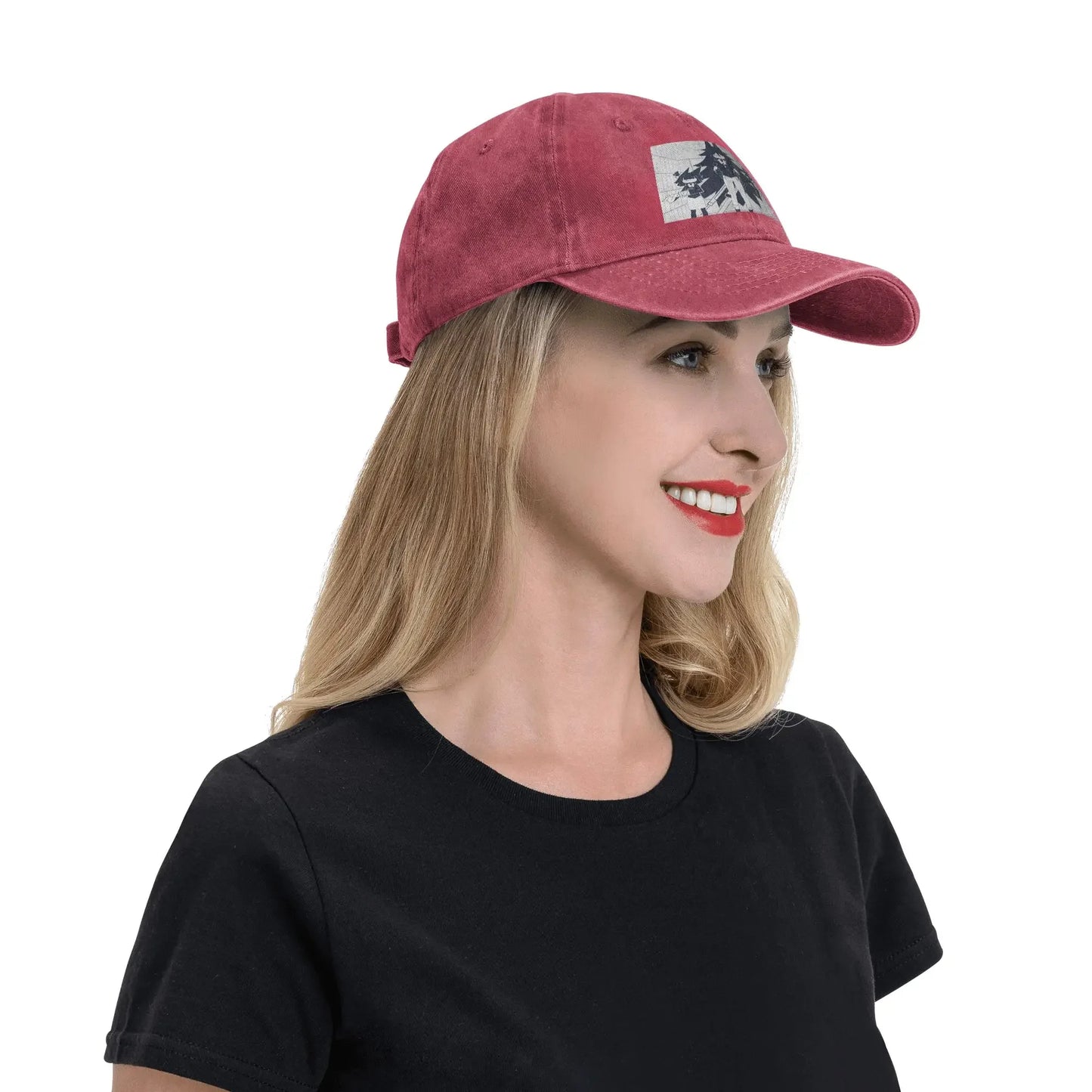 FPE Miss Circle Doodle Cartoon Game Denim Cap Casual Baseball Caps