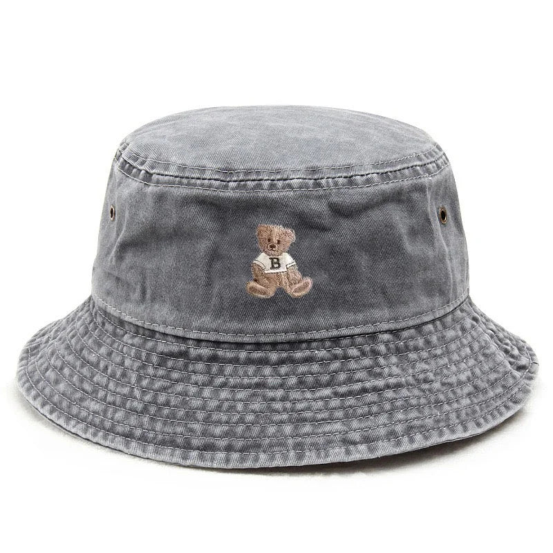 Teddy Bear Design Plush Toy Inspired Cap Kids Bucket Hat
