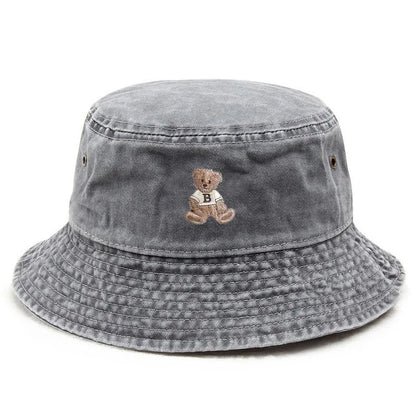 Teddy Bear Design Plush Toy Inspired Cap Kids Bucket Hat