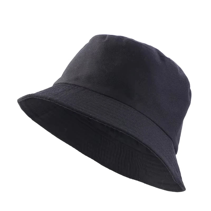 New Unisex Solid Foldable Bucket Hat Outdoor Sunscreen Hat Panama Bob Hip Hop Caps