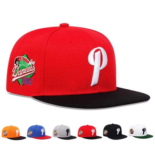Unisex P Letter Embroidery Hip-hop Hats Baseball Caps Sunscreen Hat Snapback Caps