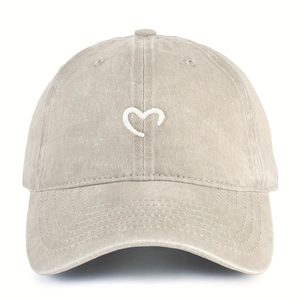 Women's Heart-Shaped Embroidered Baseball Cap