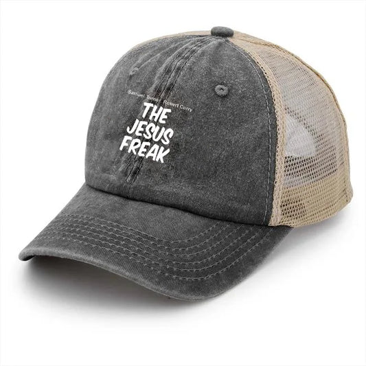 The Jesus Freak Printed Grid Baseball Hat Adjustable Men Women