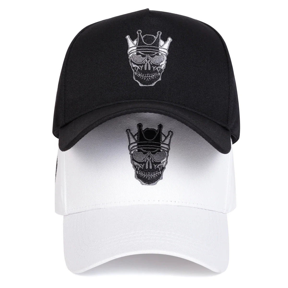 Unisex Skull Wearing A Crown Embroidery Baseball Caps