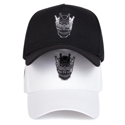 Unisex Skull Wearing A Crown Embroidery Baseball Caps