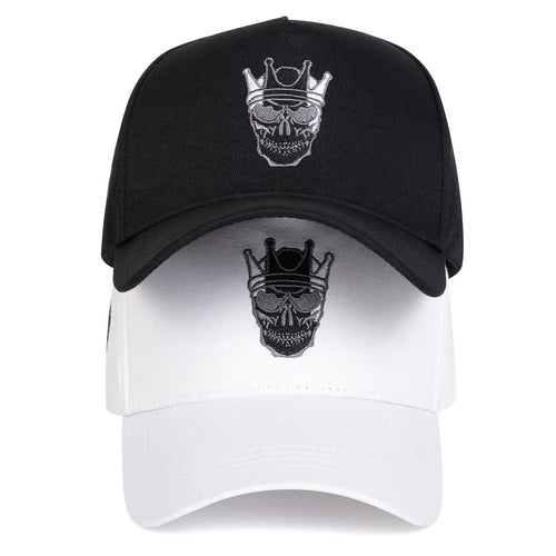 Unisex Skull Wearing A Crown Embroidery Baseball Caps