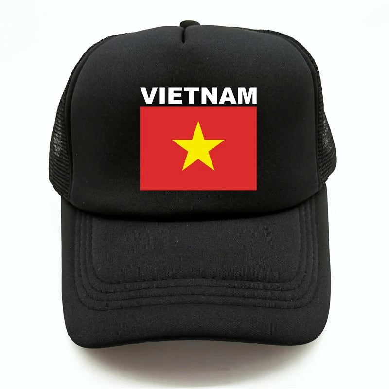 Vietnam Trucker Cap Summer Men Cool Country Flag Hat Baseball Cap