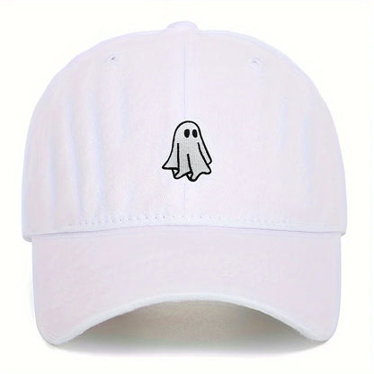 Baseball Hat With Cute Ghost Pattern Simple Style