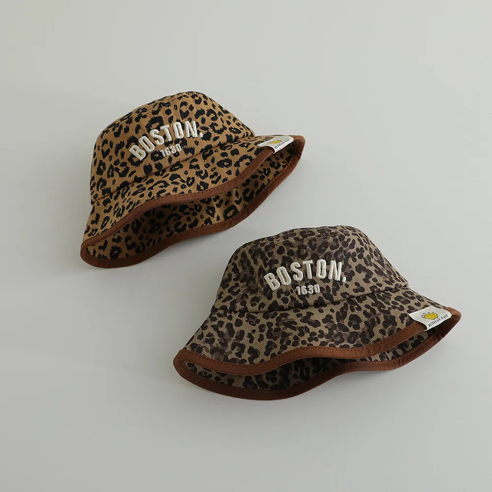 Men's Summer Sunscreen Bucket Hat Women's Panama Hat BOSTON Printed Letter
