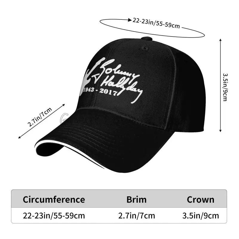 Johnny Hallyday Print Baseball Cap