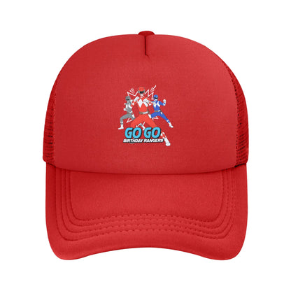 Adult Power Rangers Trucker Hat Curved Mesh Baseball Cap