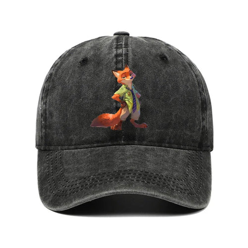 Disney Zootopia Cartoon Anime Retro Print Baseball Cap Judy Nick Sun Hat