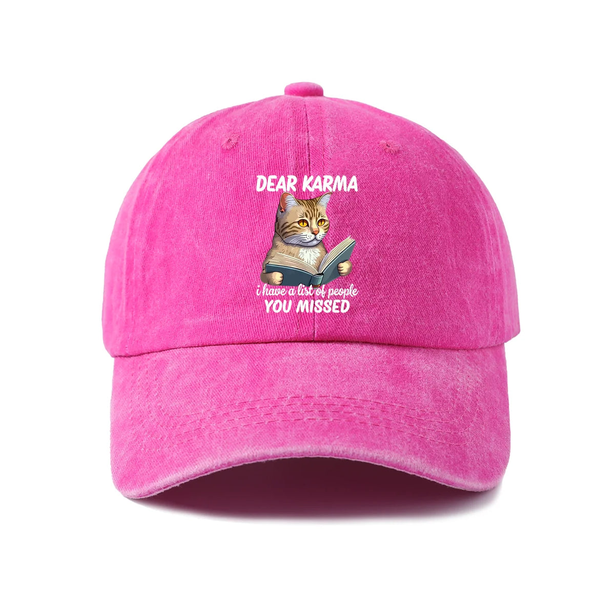 Dear Karma Cat Quote Graphic Baseball Cap