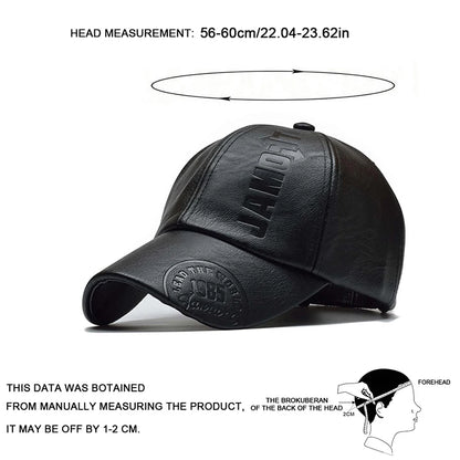 Unisex 1985 Letter Imprinting Leather Baseball Caps